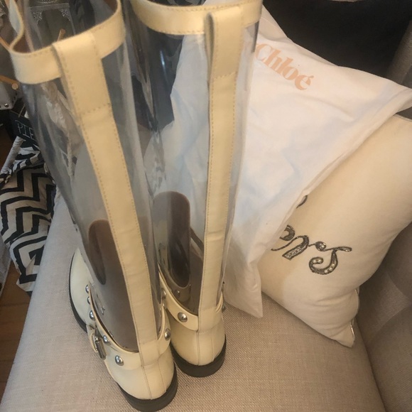 NWB SeeByChloe’ transparent boots never worn. - Picture 4 of 4